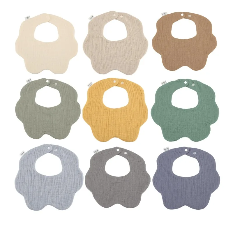 

Детские мягкие нагрудники, 6 слоев, хлопковая марля, слюнявчик для новорожденных, однотонный нагрудник для кормления младенцев, нагрудник для мальчиков и девочек, слюнявчики