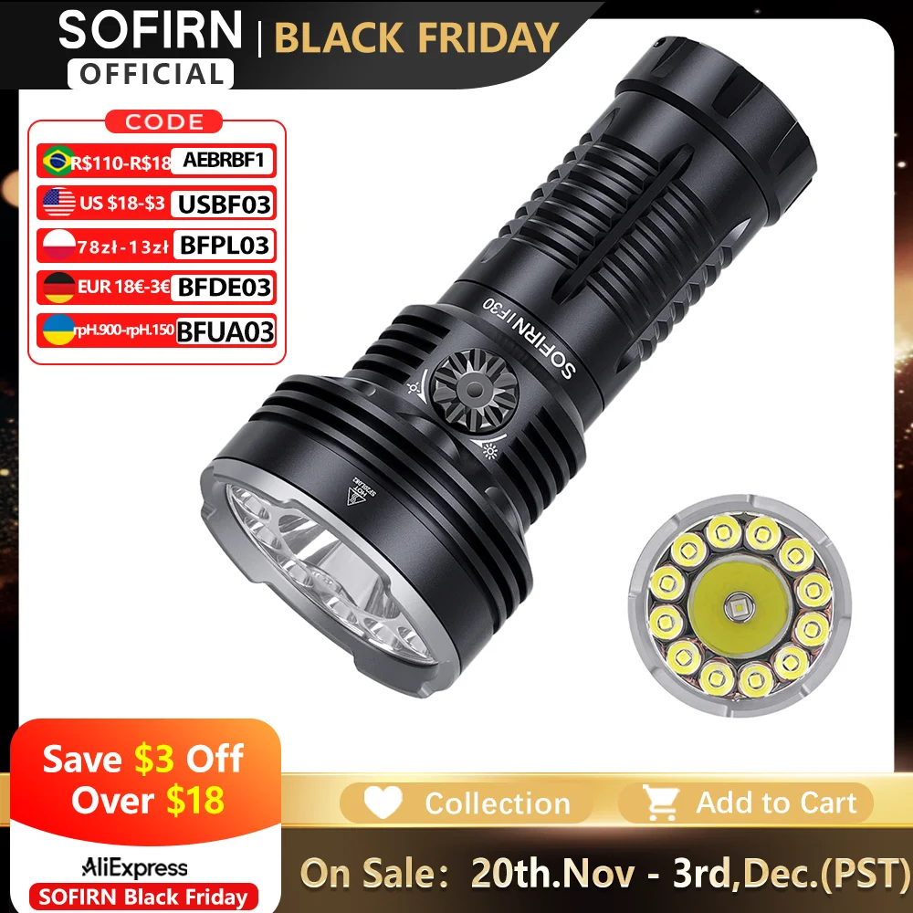 

Sofirn IF30 LUMINUS SFT40 фонарик