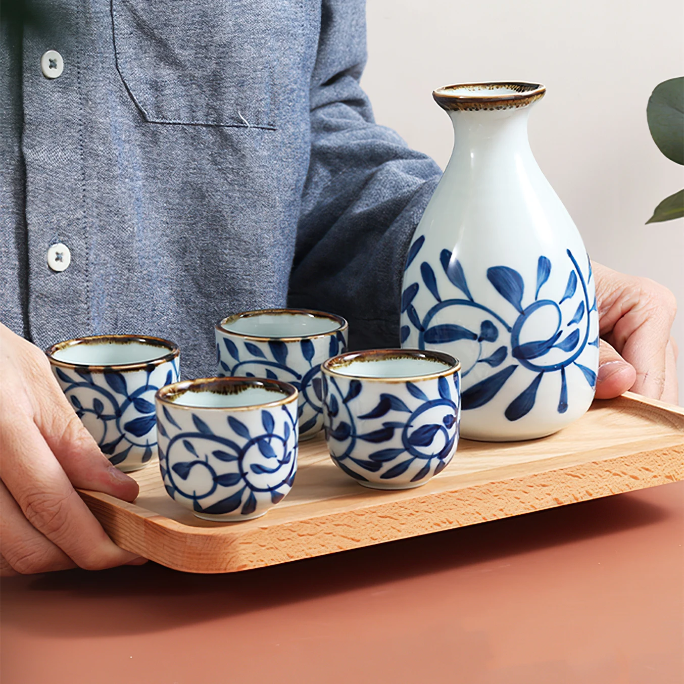 

Japanese Sake Jug Cup Ceramic Wine Pot Clay Water Cup Drinkware Family Bar Drinking Utensils Ceramic Wine Dispenser Water Ware