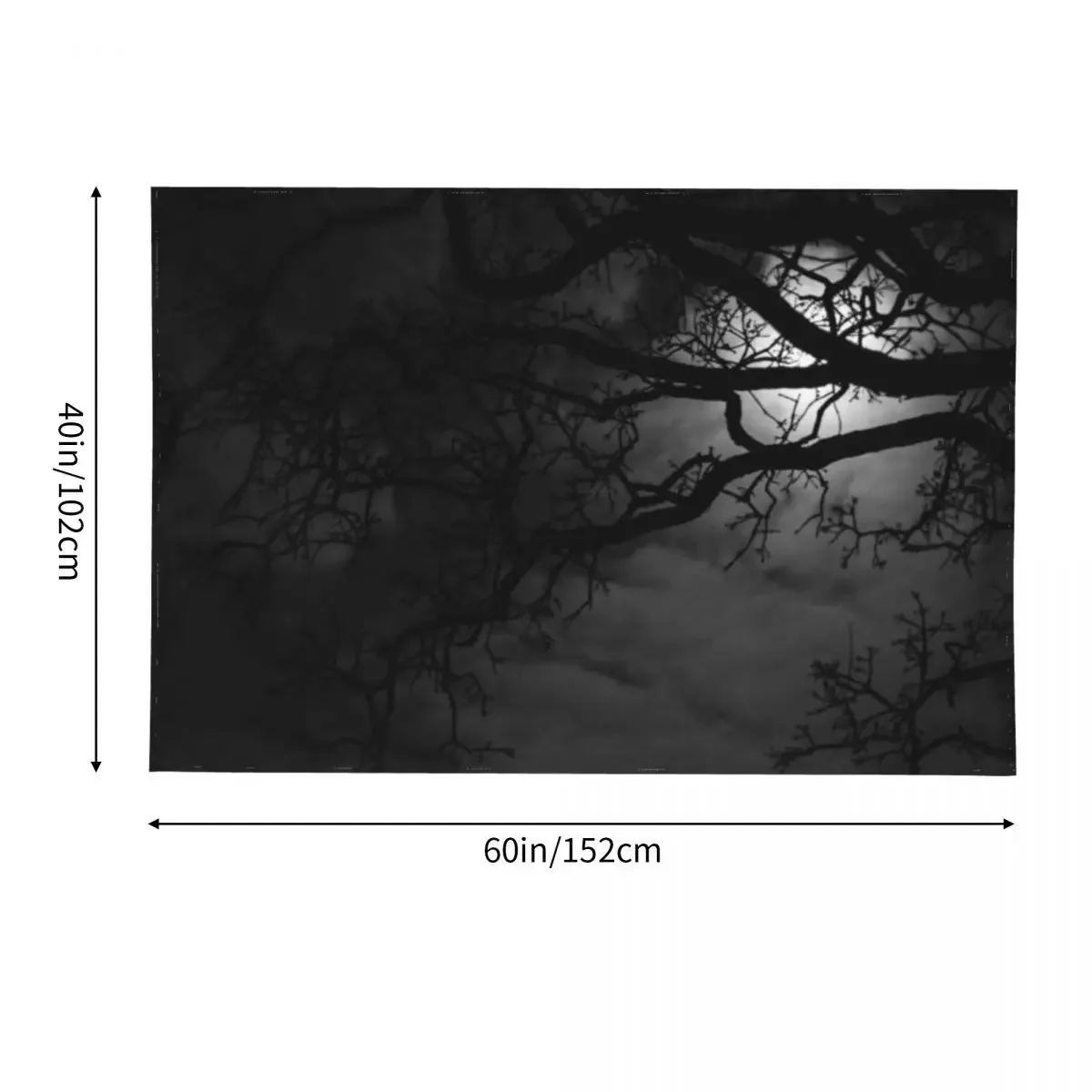 D Lawson Photography - Гобелен с луной и дубовыми деревьями настенные гобелены