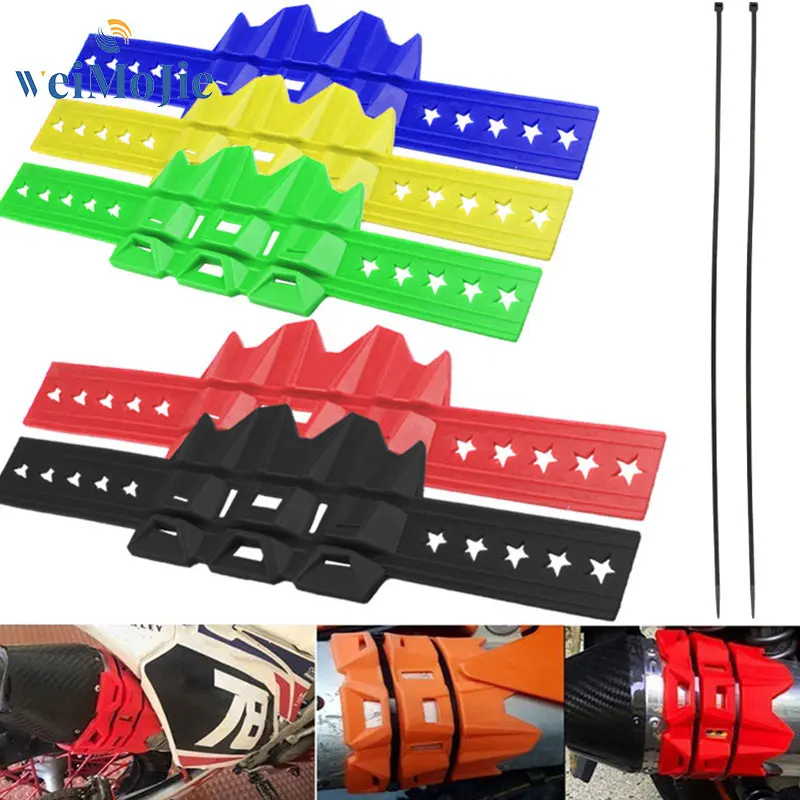

Universal Motorcycle Exhaust Pipe Drop Protection Ring Muffler Protection Rubber Strip Anti-scalding Cover Guards