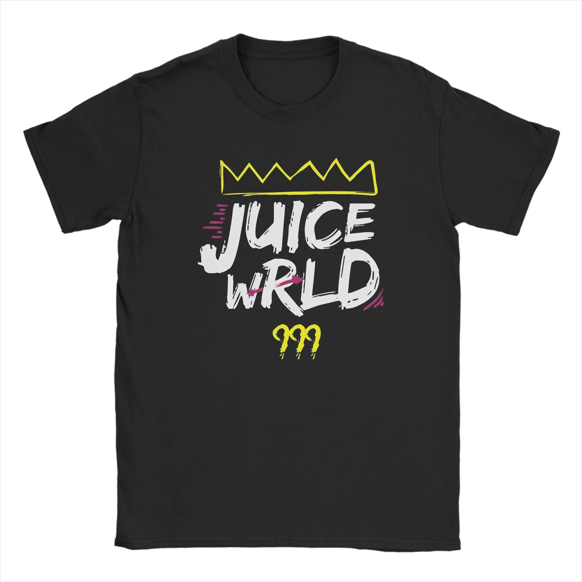 Фото Футболка из 100% хлопка с классическим ретро-графическим принтом J-Juice WRLD для мужчин №4