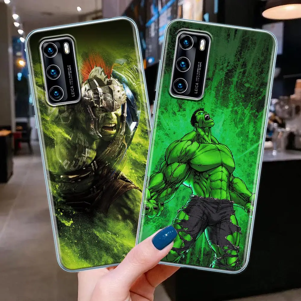 

Marvel Hero Hulk Clear Silicone Phone Case For Huawei P30 P40 P20 Lite P50 Pro P Smart Z 2019 Soft TPU Back Cover