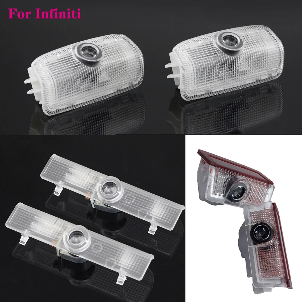 

2X Car Led Door Welcome Light Laser Ghost Projector Logo Light For Infiniti Q50 Q60 Q70 QX50 QX60 QX70 JX35 QX80 FX G M EX QX3