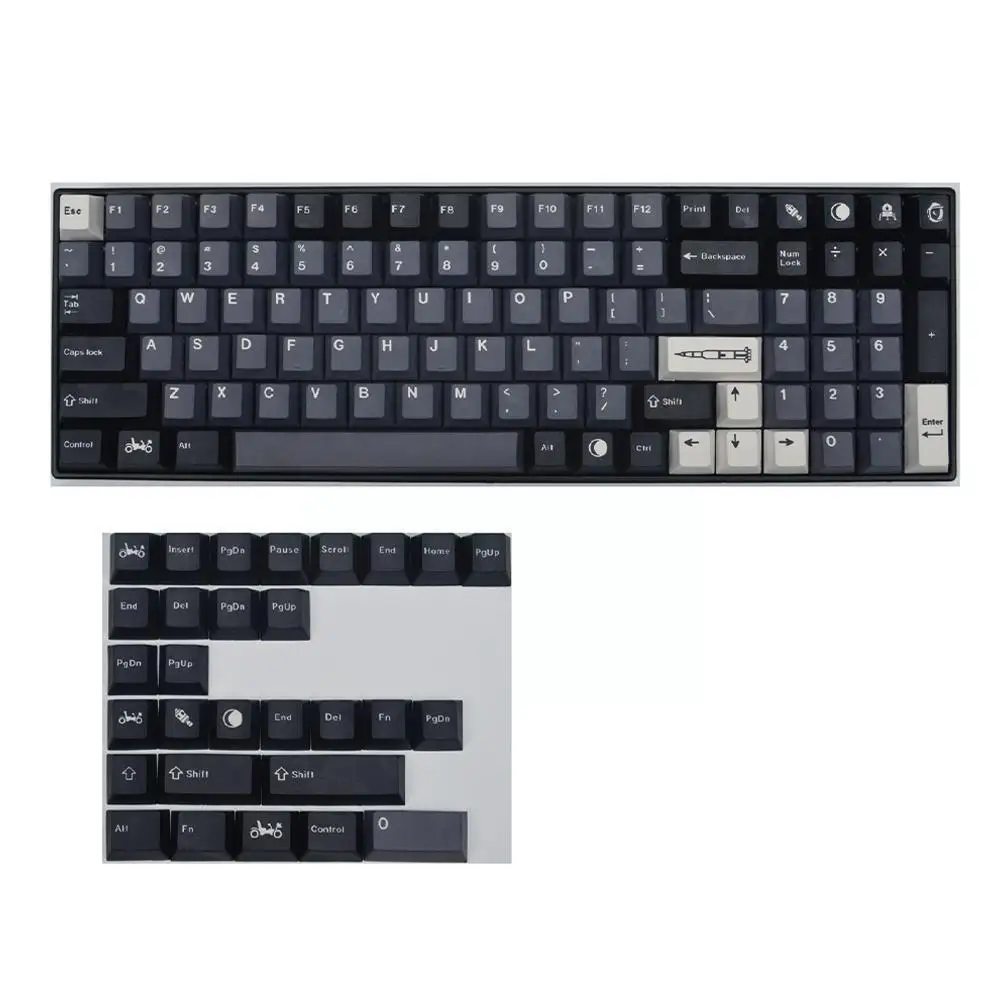 

Колпачки для клавиш GMK Apollo, колпачки для клавиш 129 для клавиш CHERRY Profile DYE-SUB, персонализированные колпачки клавиш GMK для механической клавиатур...