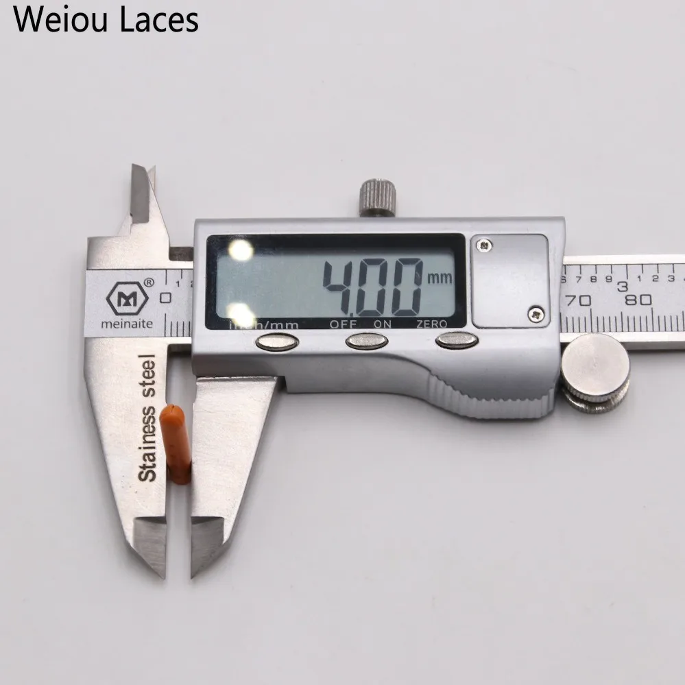 Weiou New 4pcs 1 Set 4x23mm Luxury Painting Neon Yellow Orange Tips Matt Metal Aglets FOR Shoelaces DIY Sneaker Kits Bullet Head