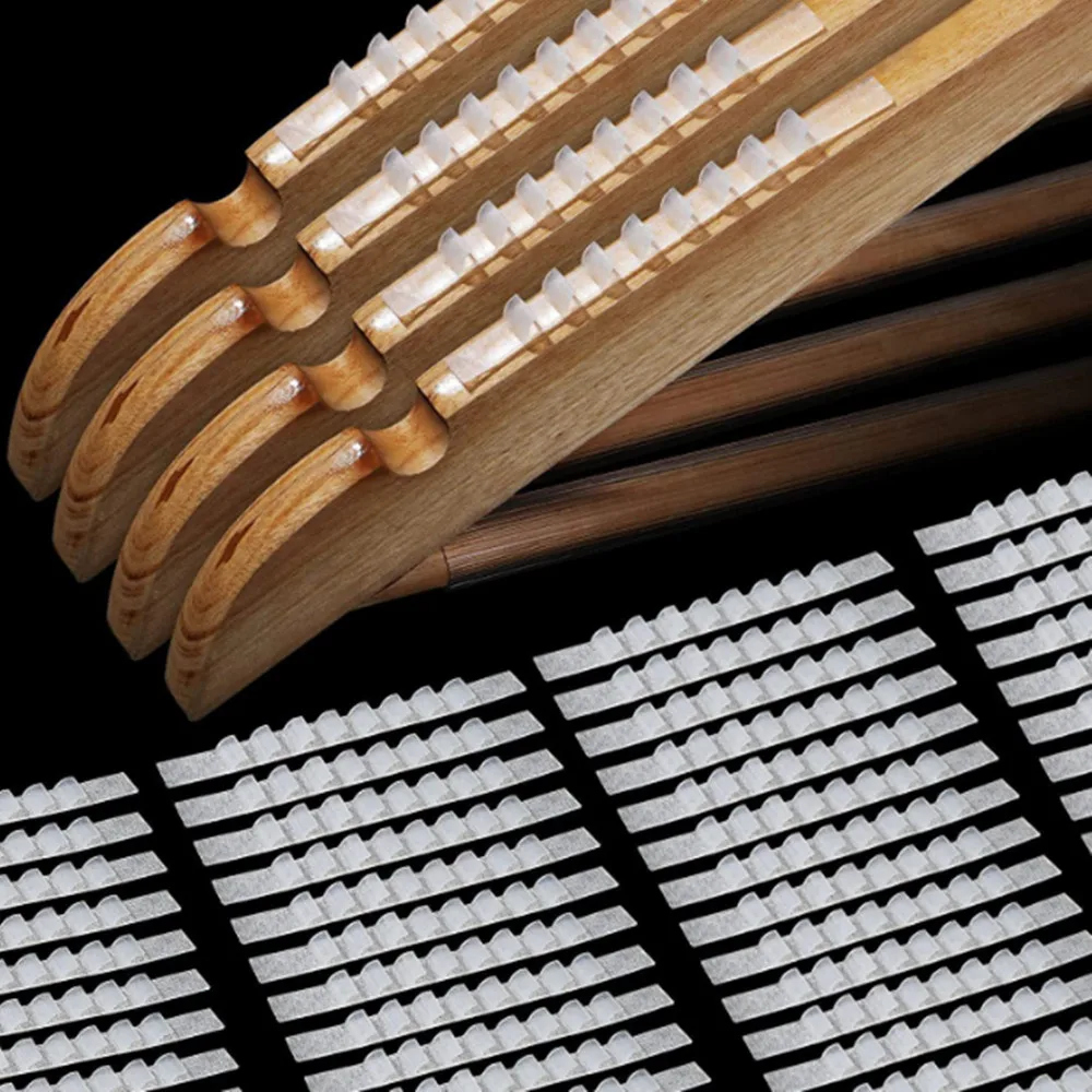 

200Pcs Rubbe Clothes Hanger Non Slip Shoulder Strap Grip Strip Pad