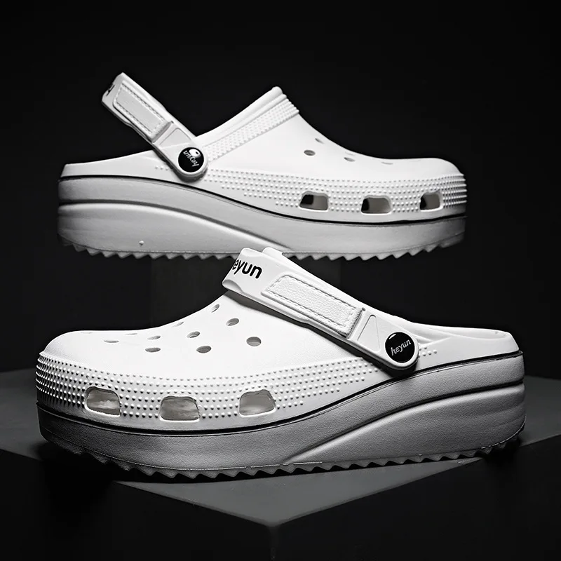 

Mhyty Croc 4.0 Step on poop feeling thick soles non-slip beach shoes summer increase breathable outdoor flip-flops for men