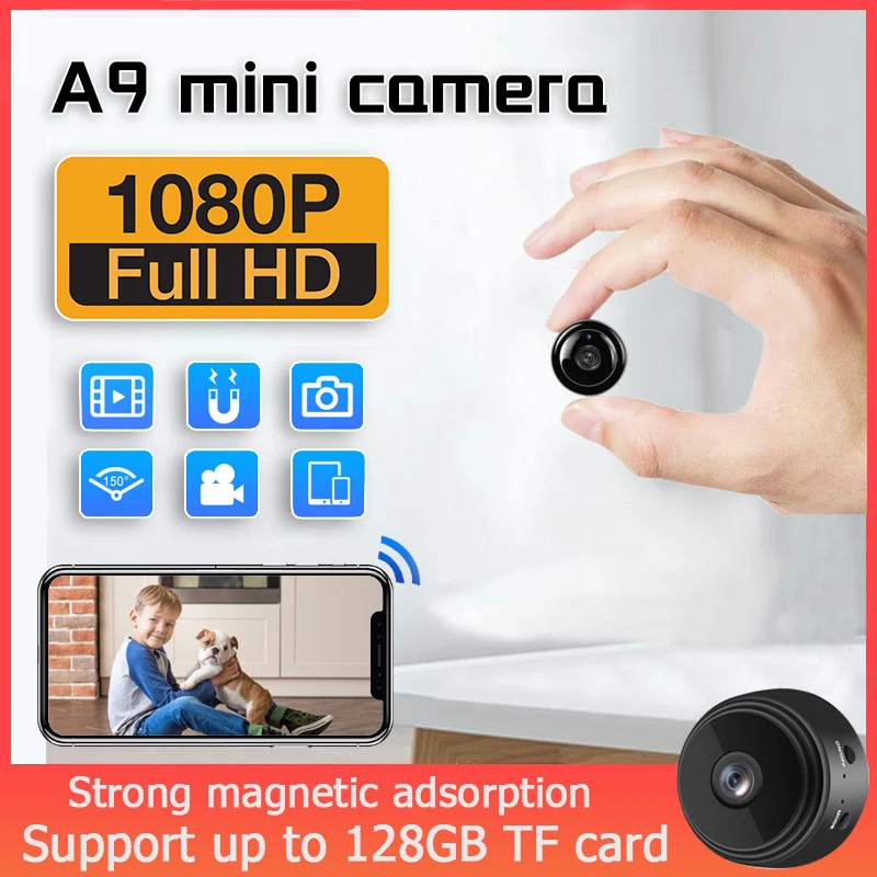 

Мини-камера видеонаблюдения A9, 1080P, HD, Wi-Fi