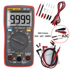 AN8008 True-RMS цифровой мультиметр дисплей 9999 отсчетов квадратная волна напряжение ACDC Амперметр мульти тестер Измеритель цифровой емкости