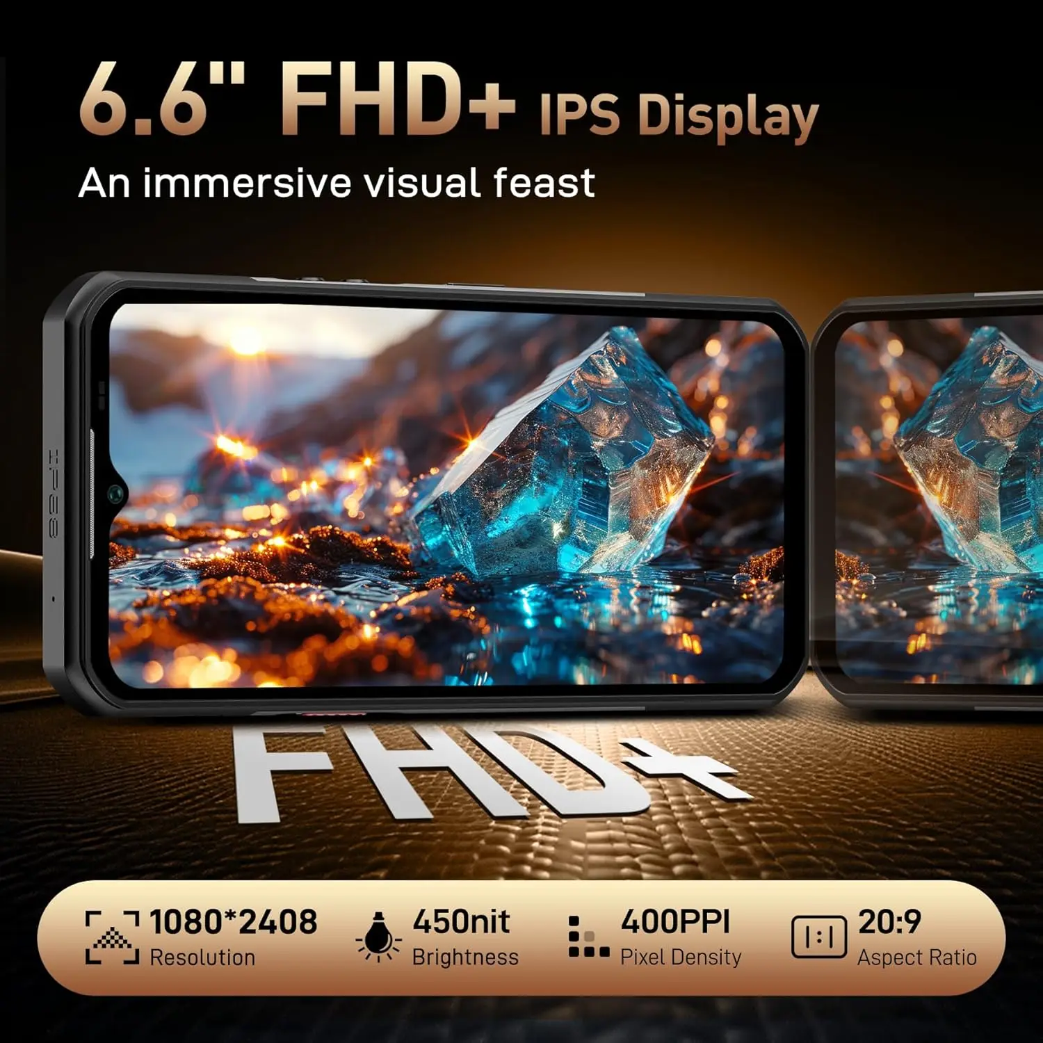 Фото Прочный телефон OUKITEL WP39 PRO 5G, разблокированный сотовый телефон, 2025–36 ГБ + 512 ГБ/2 ТБ, аккумулятор 11 000 мАч (33 Вт), прочный Smartph с функцией 6,6 дюйма FHD + дисплей №3