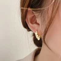 korean earings fashion new dongmen golden round brand tassel earrings for womens jewelry temperament wedding party gifts