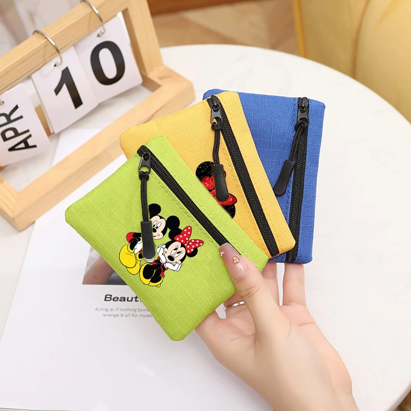 Кошельки для монет Disney с Микки Маусом кошельки принтом аниме и Минни мини-сумки