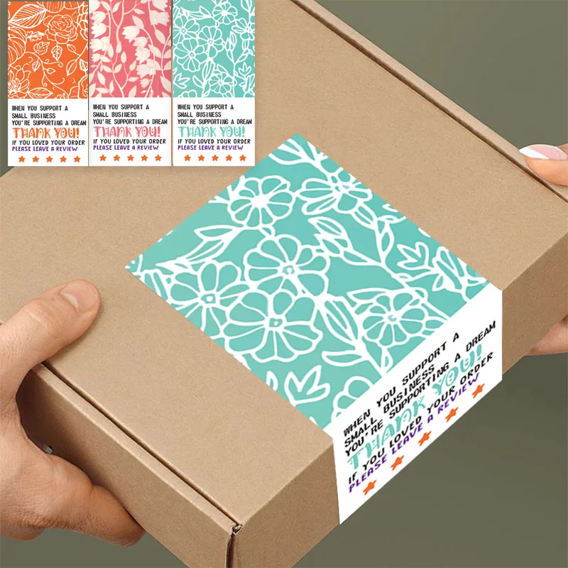 

25-100pcs Thank You Gift Packaging Sticker Seals Labels Watercolor Rectangle Sticker for Kids Birthday Classic Toy Decor Sticker