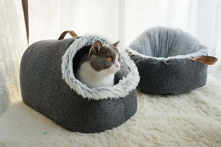 Кровать для кошки домашних животных переносная мягкая кровать кошек стирающаяся