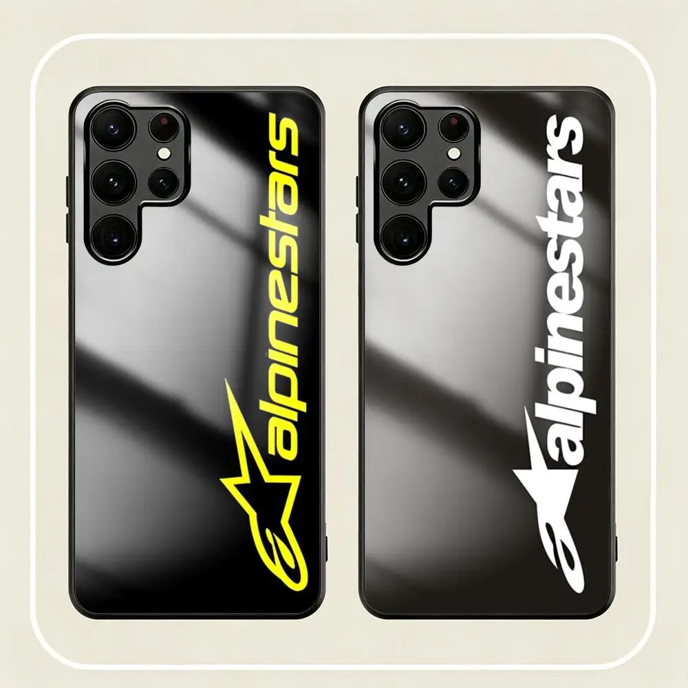 Фото Брендовый модный люксовый чехол A-Alpinestars для телефона Samsung S26 S25 S24 S23 S22 S21 S20 Plus Ultra Note20, стеклянный магнитный чехол №2