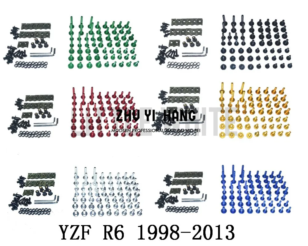 

CNC Complete Fairing Bolts Bodywork Screws Nuts Kit For Fit Yamaha YZF R6 1998-2013