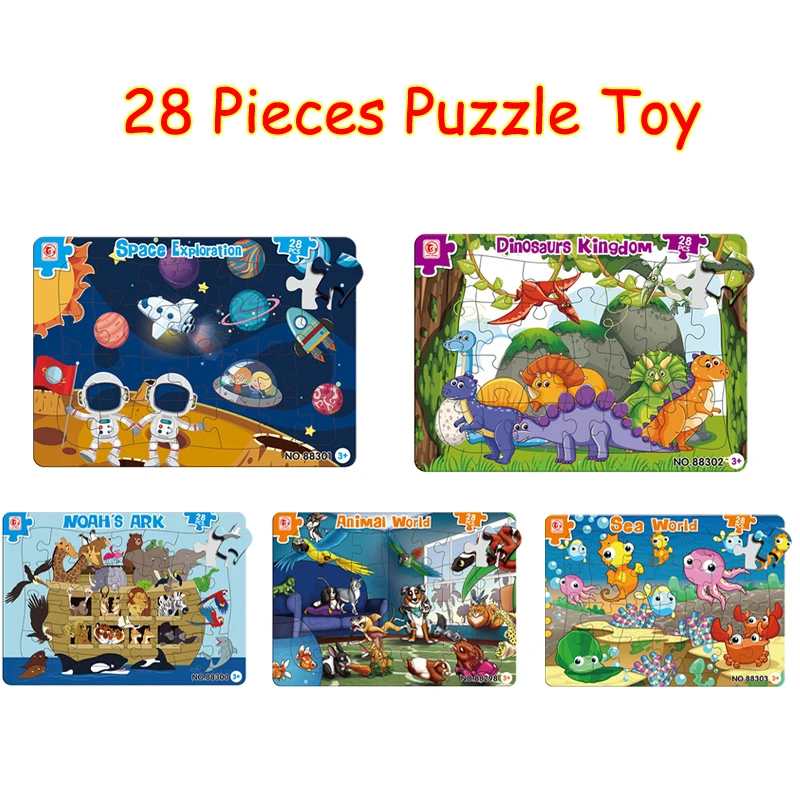 

28 Pieces Puzzle Toy Children‘s Two-layer Puzzle Boy And Girl Paper Puzzles Develop Children‘s Thinking Skills