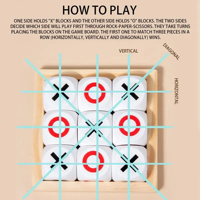 Настольная игрушка XOXO деревянная мини-игра в шахматы XO для детей и родителей