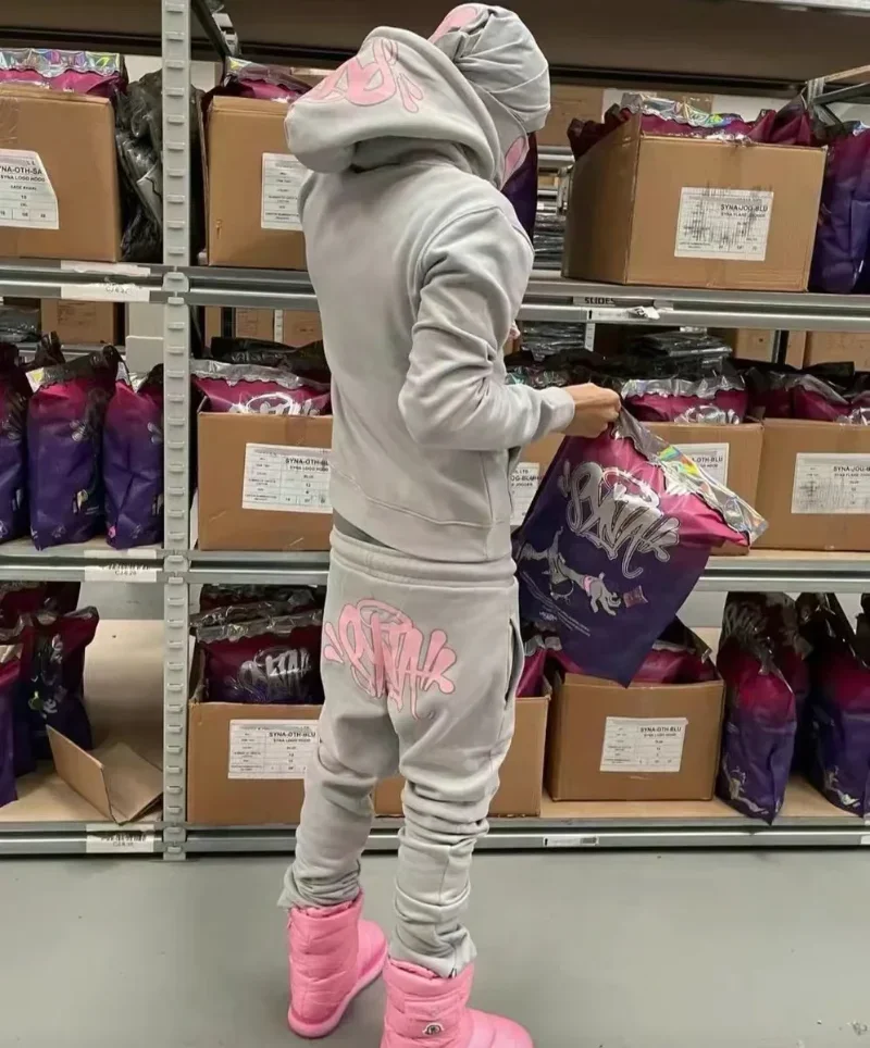 

Sports suit sweatshirt high street fashion brand suit men's ins trend hip-hop hoodie syna printed sweatshirt suit