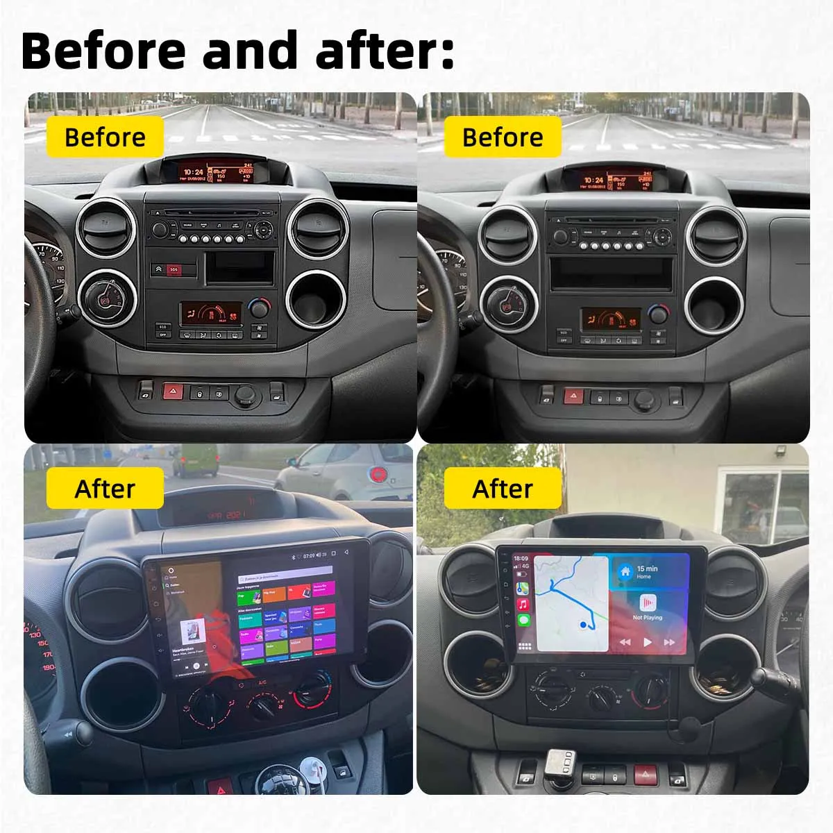 2-диновое Android-стерео для автомобиля Citroen Berlingo B9 2008-2018 WIFI GPS-навигация Мультимедийный плеер Head Unit Autoradio on.