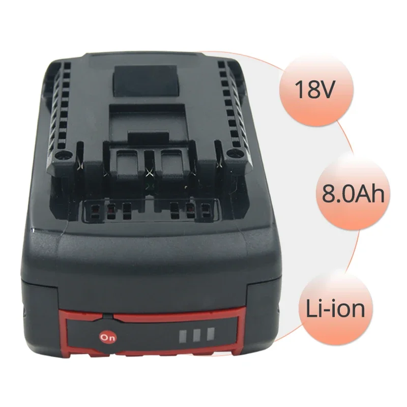 Аккумуляторная батарея BAT609 18 В 5 0 Ач/6 Ач/8 Ач для Bosch GSR18V-LI GSB18V-LI BAT618 BAT610G BAT620 BAT622
