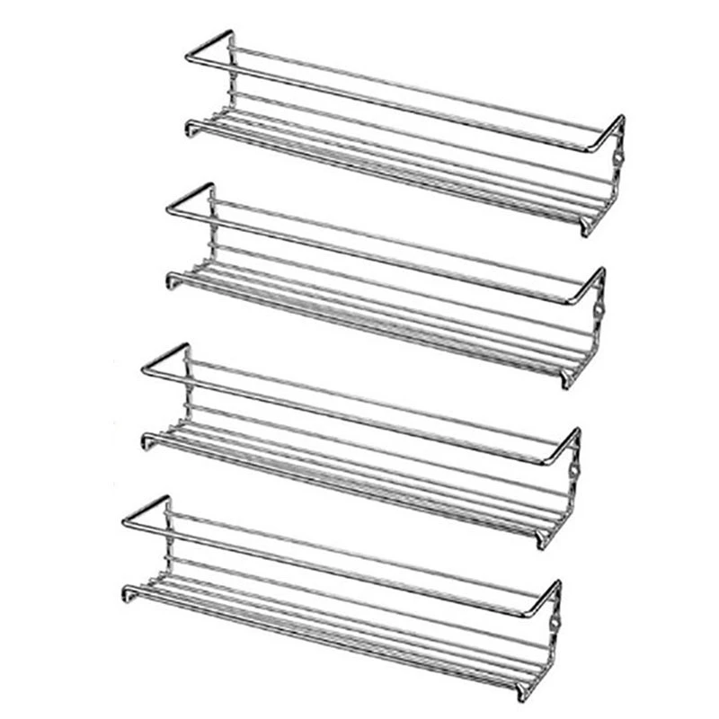 

4PCS Punch-Free Hanging Spice Organizer Shelves Cupboard Wall- Mounted Seasoning Spice Storage Rack Restaurant,B