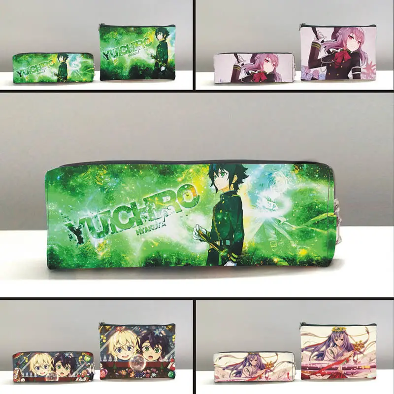 

Seraph of The End Pencil Bags Anime Peripheral Pencils Pouch Students Stationery Japanese Pencil Cases School Supplies Children