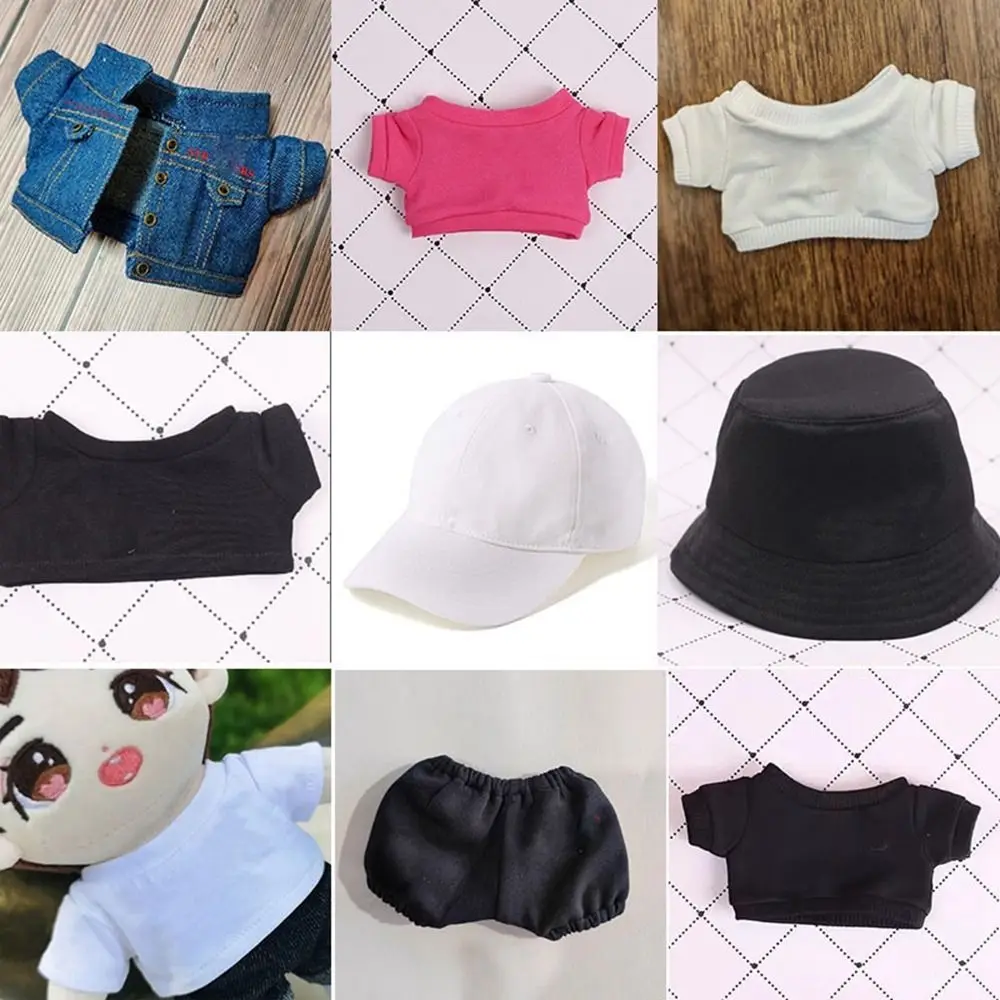 

Модная хлопковая куртка для кукол 20 см, бейсбольная шляпа, брюки, футболки 1/12, джинсовые куртки для кукол BJD, детский топ