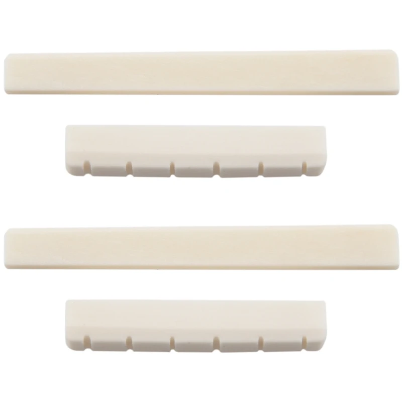 

2X Classical Guitar Bone Slotted Saddle Nut Set