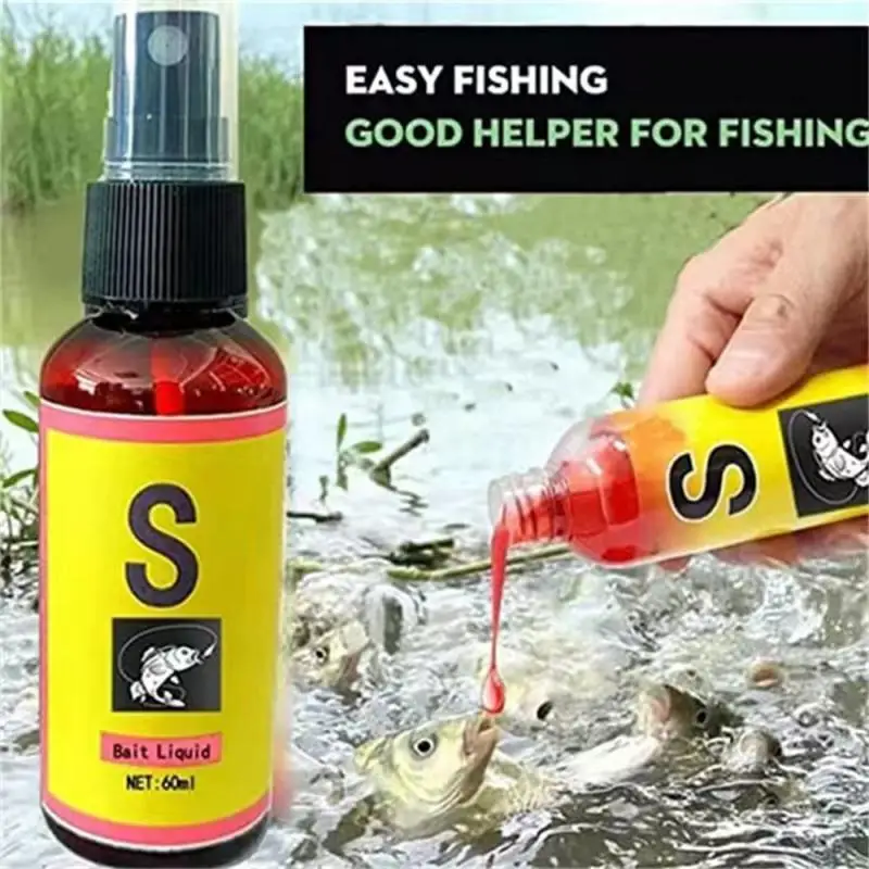 

S Fish Inducing Spray 60ml Quickly Lure Fish Into The Nest Fishing Accessories Liquid Bottled Bait Additive Water Agent