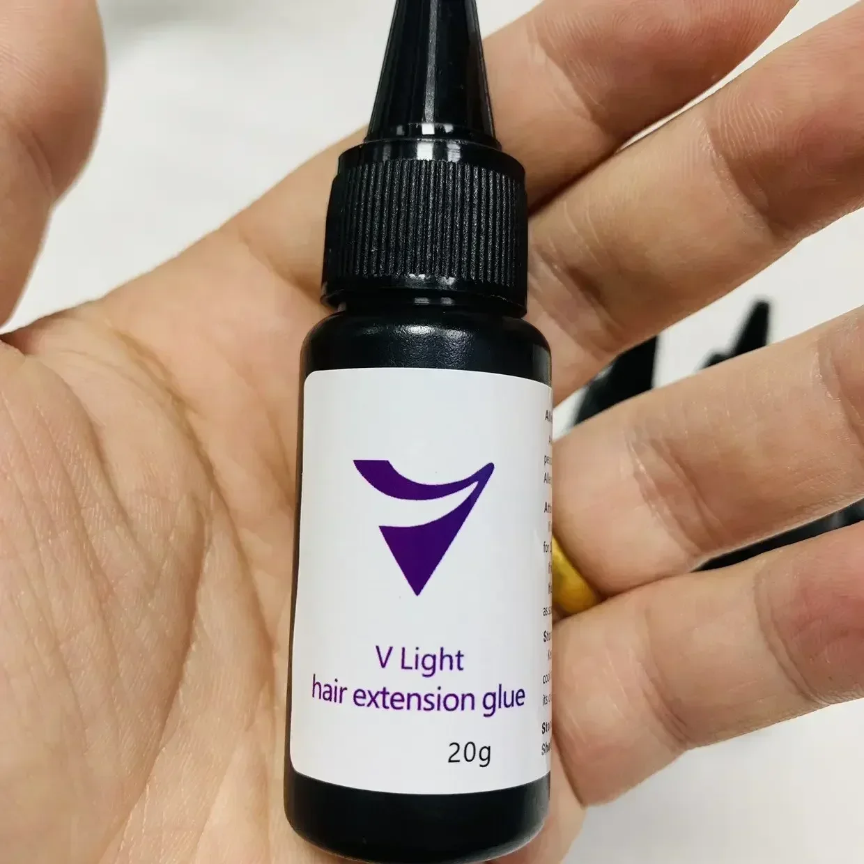 Фото Оптовая продажа, клей для наращивания волос V-Light, 20 г, инструмент V-light Traceles для ленты, инструмент для наращивания волос, профессиональный клей vlight №5
