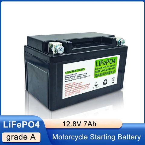 LiFePO4 аккумулятор для мотоцикла jsdsolar 12.8В 7Ah