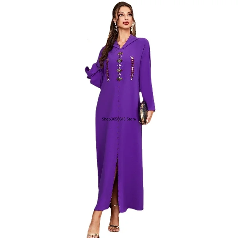 Caftan Marocain Eid Abaya Dubai Turkey Islam Kaftan Muslim Long Arabic Dresses for Women African Robe Arabe Femme Djellaba Femme