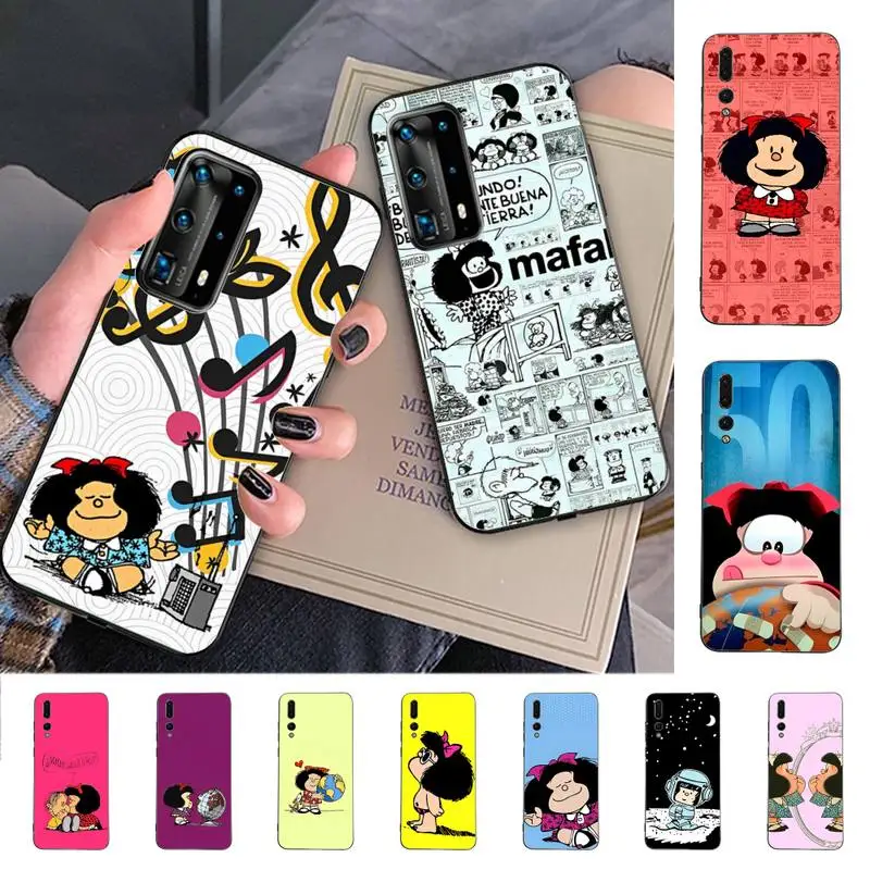 

Hot Mafalda Phone Case for Huawei P30 40 20 10 8 9 lite pro plus Psmart2019
