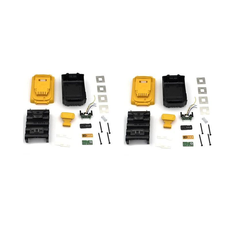 

2 Set DCB200 Li-Ion Battery Plastic Case PCB Charging Protection Circuit Board Shell For Dewalt 18V 20V DCB183 Battery