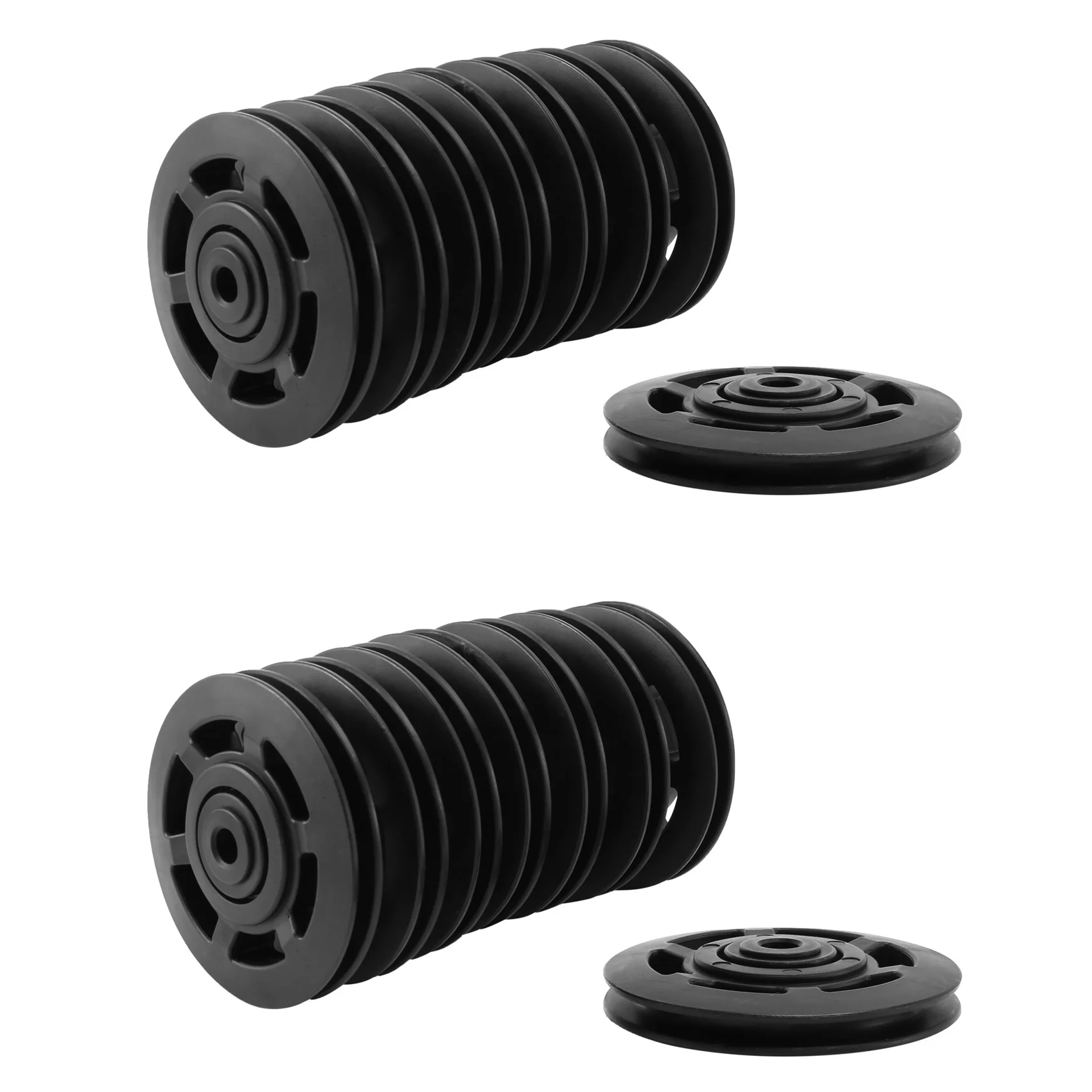 

16Pcs 95mm Black Bearing Pulley Wheel Cable Gym Equipment Part Wearproof