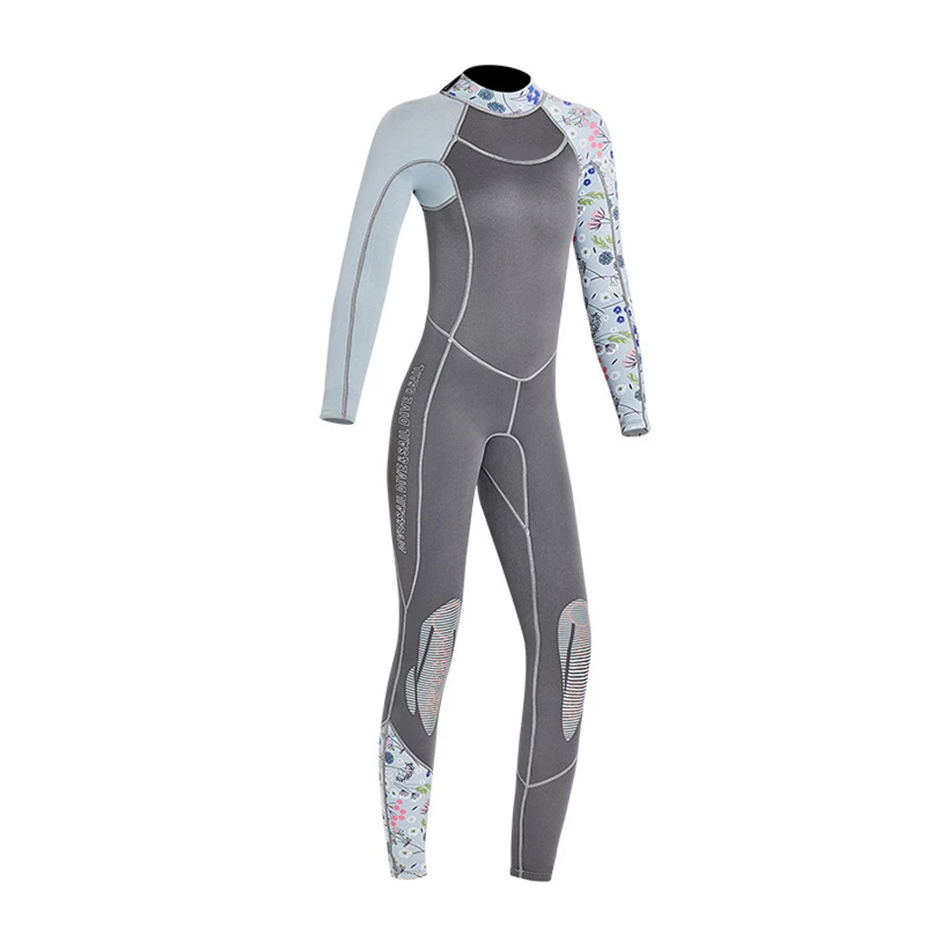 Diving Suit Long Sleeved One-piece Style Swimsuits Smooth Leather Edging Three-layer Composite Structure Wetsuit for Women