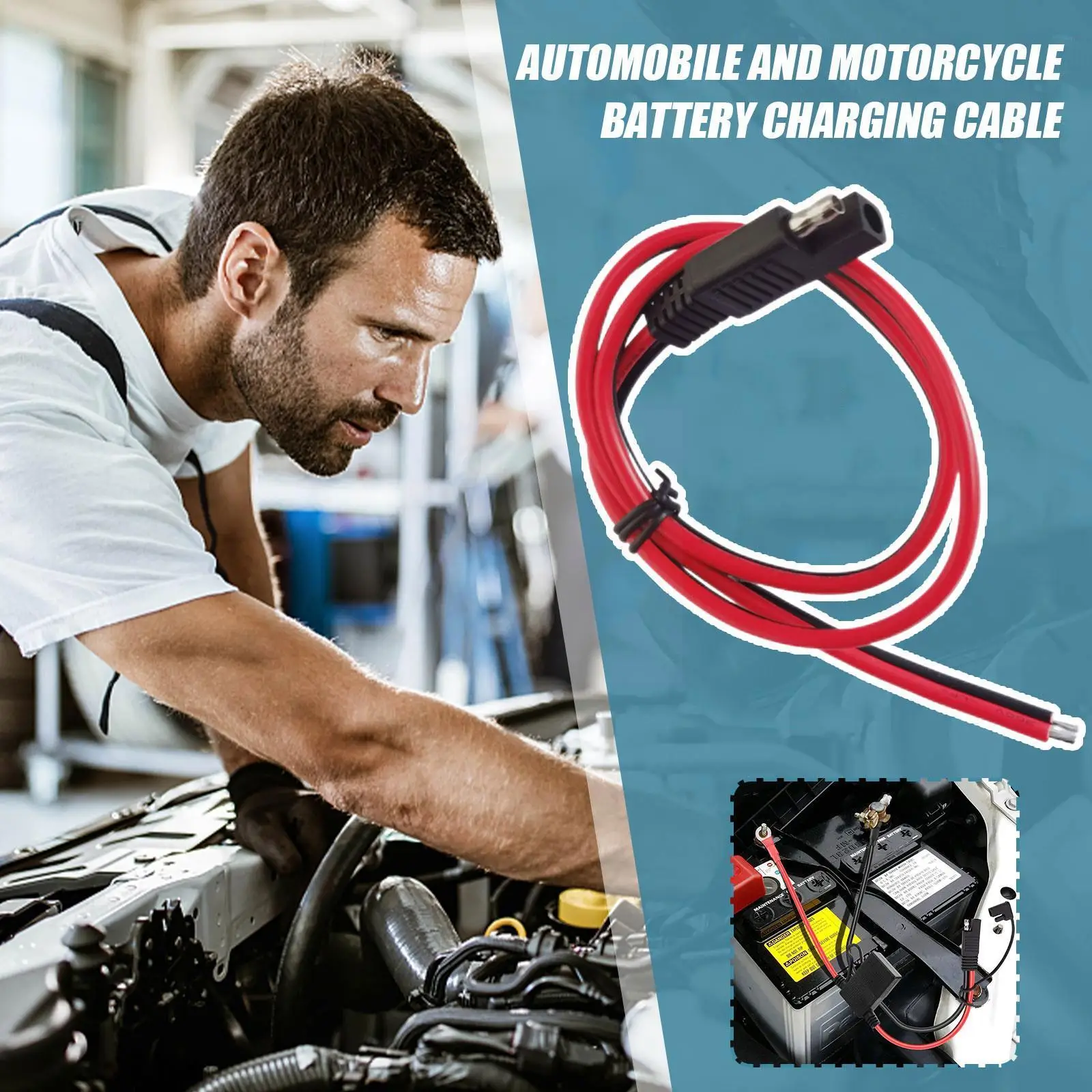 

Solar Power Cable 16AWG Sae Single Head Chassis Adapter Automobile Charging Battery Cable And Motorcycle Cable J1W5