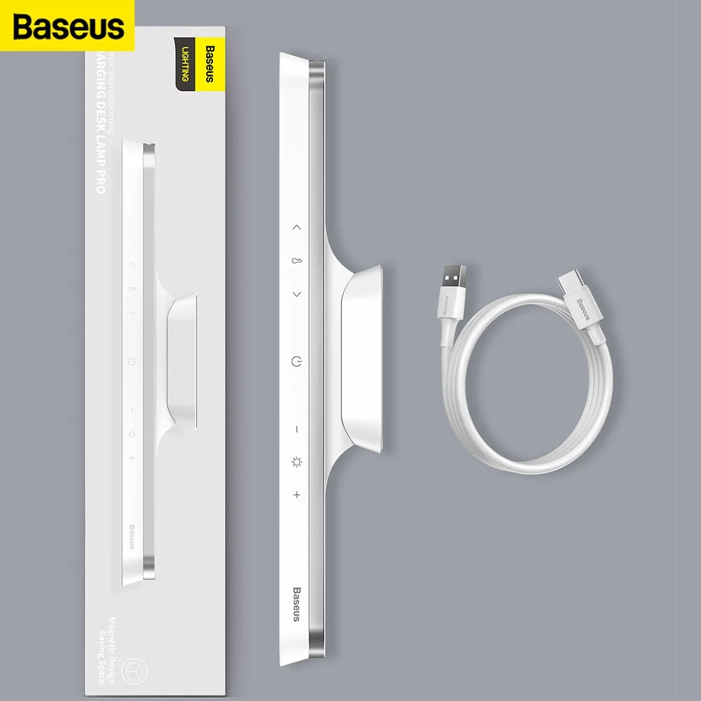

Baseus Desk Lamp Hanging Magnetic LED Table Lamp Chargeable Stepless Dimming Cabinet Light Night Light For Closet Wardrobe Lamp