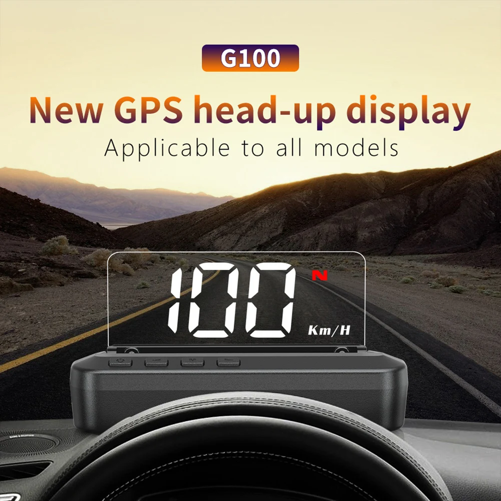 

Auto GPS Head-Up Display HUD Projector Display OverSpeed Warning System Windshield Voltage Alarm Digital Speedometer for All Car