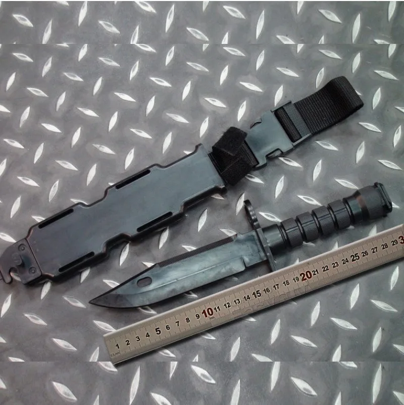 Пластиковый нож M9 тактический кинжал тренировочный резиновый мягкий реквизит