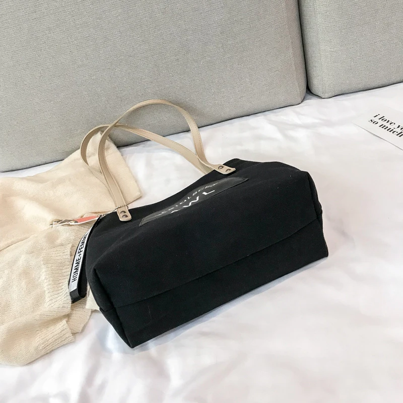 Women Corduroy Shoulder Bag Reusable Shopping Bags Casual Tote 2022 New Soft Female Handbag with Button Environmental Organizer