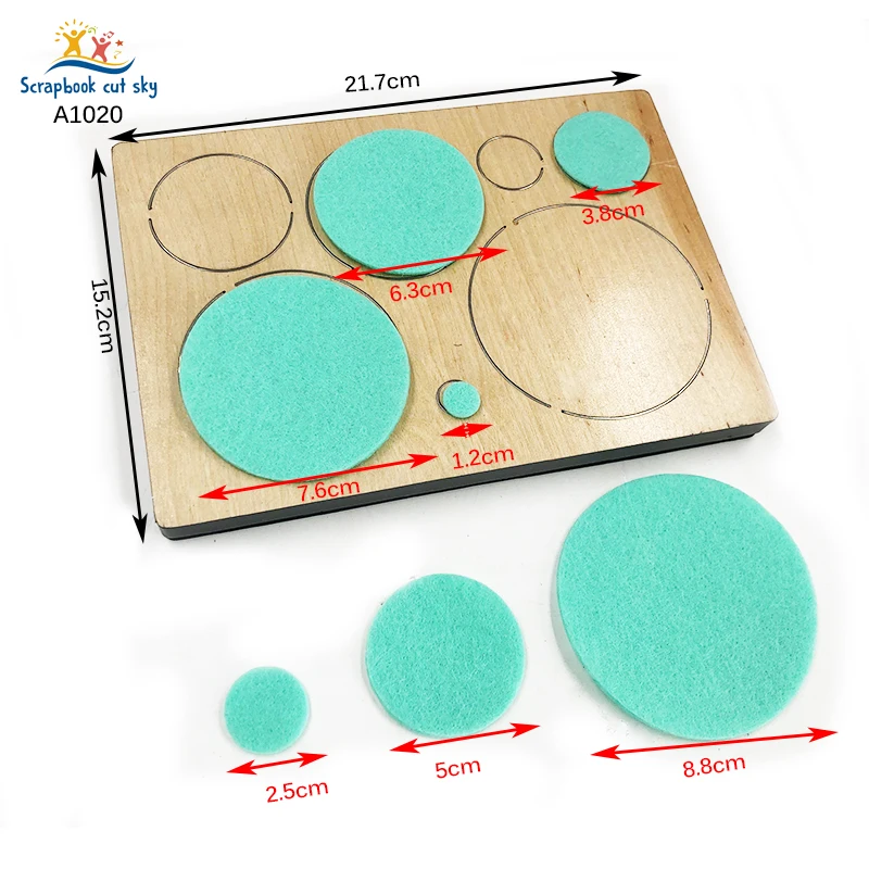 

Circular Shakes DIY A1020 Muyu Wooden Mold Scrapbook Cutting Dies Suitable For Market General Machines