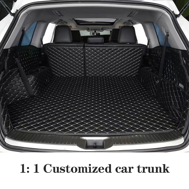 

Кожаные Коврики для багажника автомобиля Jaguar F-PACE 2021 полное покрытие пользовательские аксессуары для интерьера автомобиля Стайлинг Противоскользящий водонепроницаемый