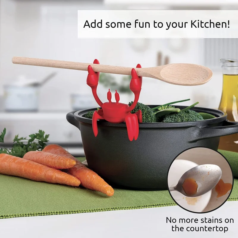 

Cartoon Silicone Spoon Holder for Stoves Kitchen Gift Non-Slip Steam Release Heat Resistant Holder Kitchen Cutlery Holder