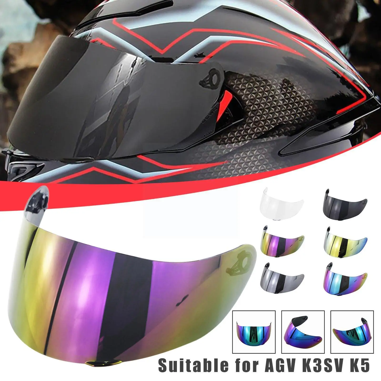 

Motorcycle Helmet Visor Fit For K1 K3sv K5 Anti-scratch Sunvisor Windproof Helmet Visor Motorcycle Accessories M4p9