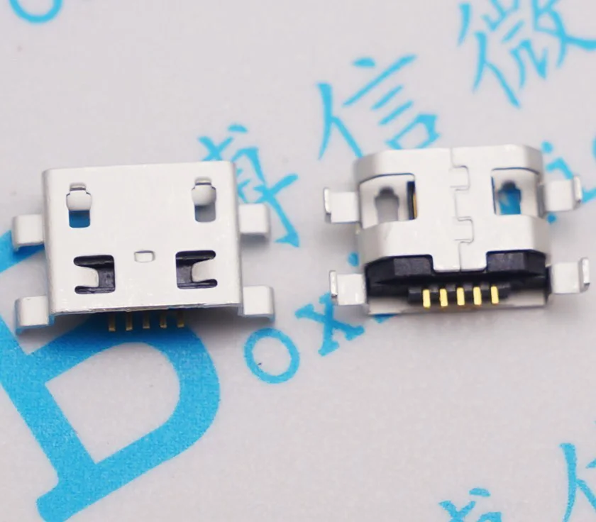 

10pcs Micro USB 5pin 0.8 no side Flat mouth without curling side Female Connector For Mobile Phone Mini USB Jack