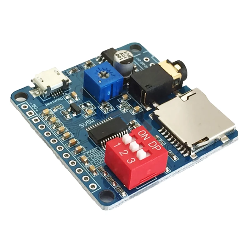 

Voice Playback Module Board MP3 Music Player 5W MP3 Playback Serial Control SD/TF Card for Arduino DY-SV5W