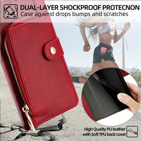 Кожаный чехол-кошелек для Samsung Galaxy A80 A82 A81 A90 A91 S5 S6 S7 S8 S9 S10 S10E S20 FE Ultra Edge Lite Plus 4G 5G Flip Cover